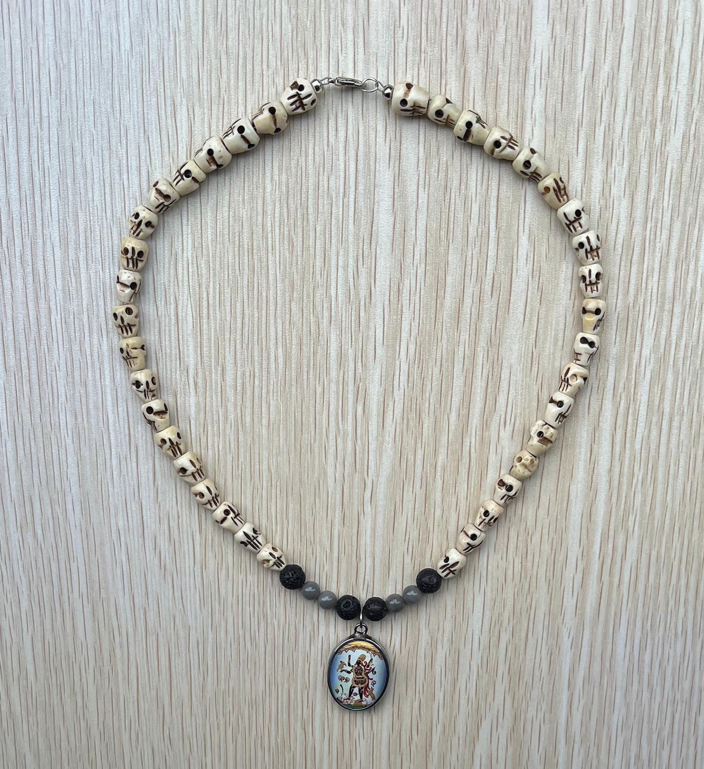 Kali Necklace | Handmade Hinduism Goddess Jewelry Gift - 17.5" Long