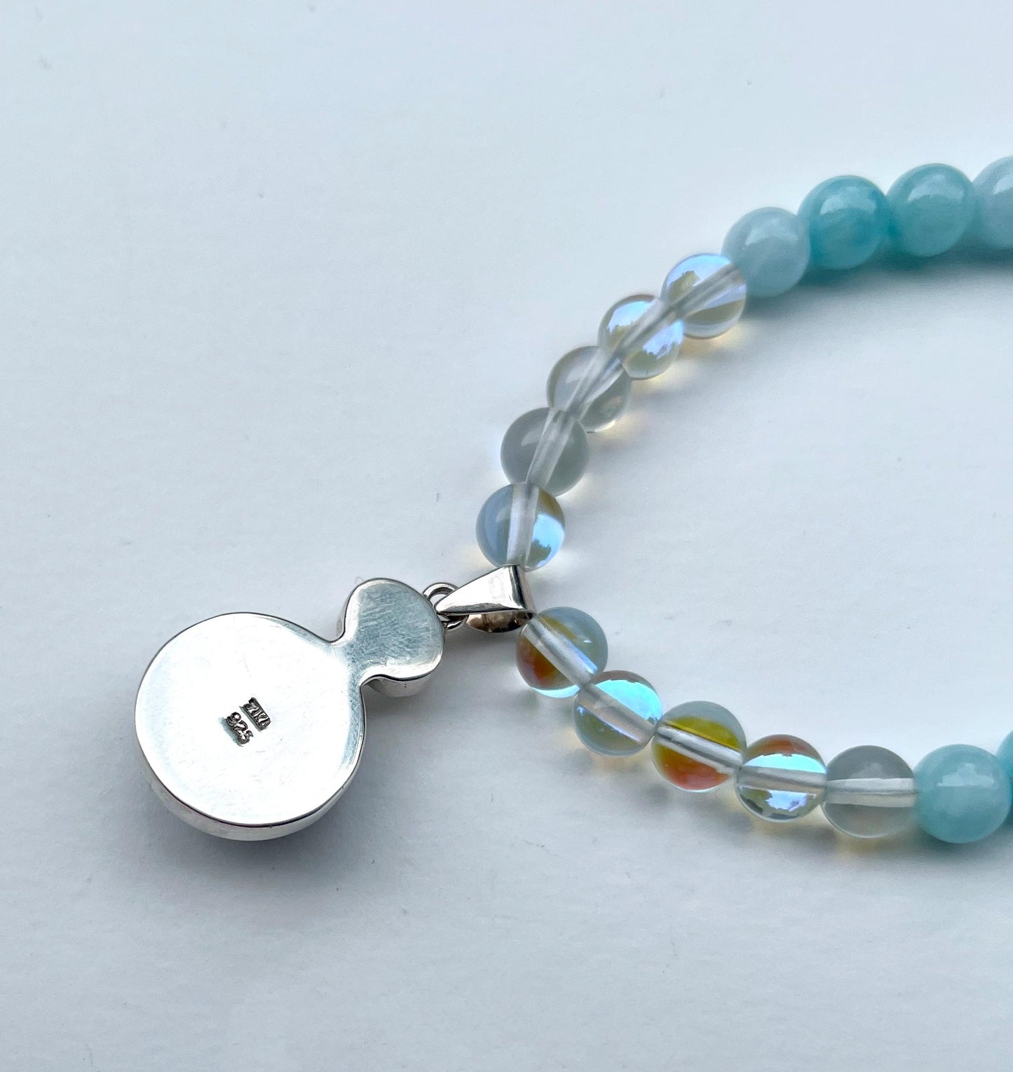 Mirage Mood Necklace Sterling Silver Pendant | Handmade Gemstone Blessing Jewelry Gift