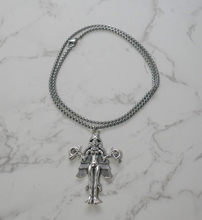 Goddess Lilith Inanna Unisex Pendant Necklace - Snake or Box Venetian Options