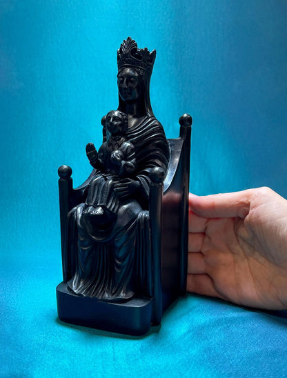 Black Madonna and Child of Chartres Cathedral Madonna de Sous Terre Statue 8.5"