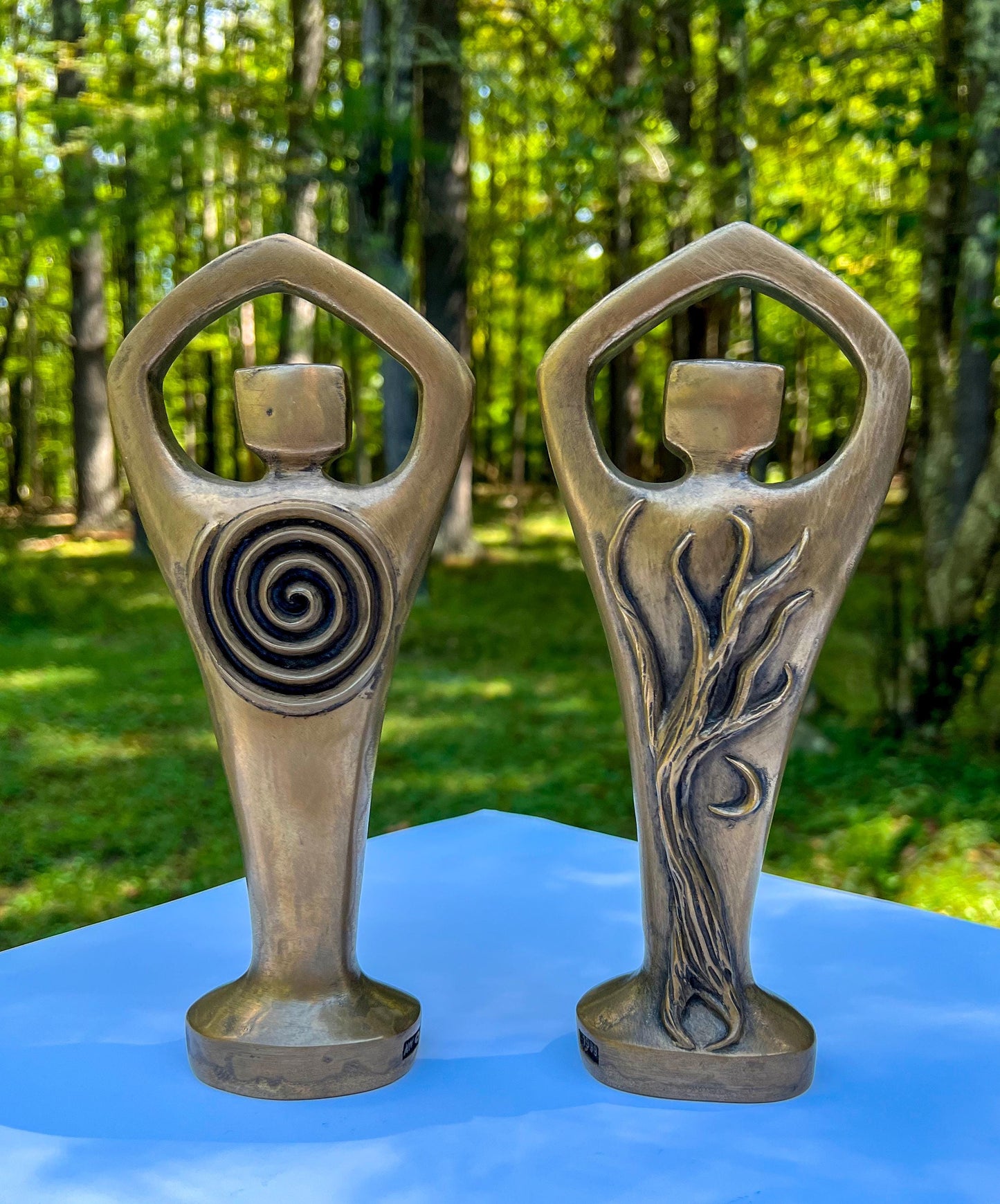 Spiral Lord Cold Cast Bronze Statue | Vintage Divine Masculine Spring God