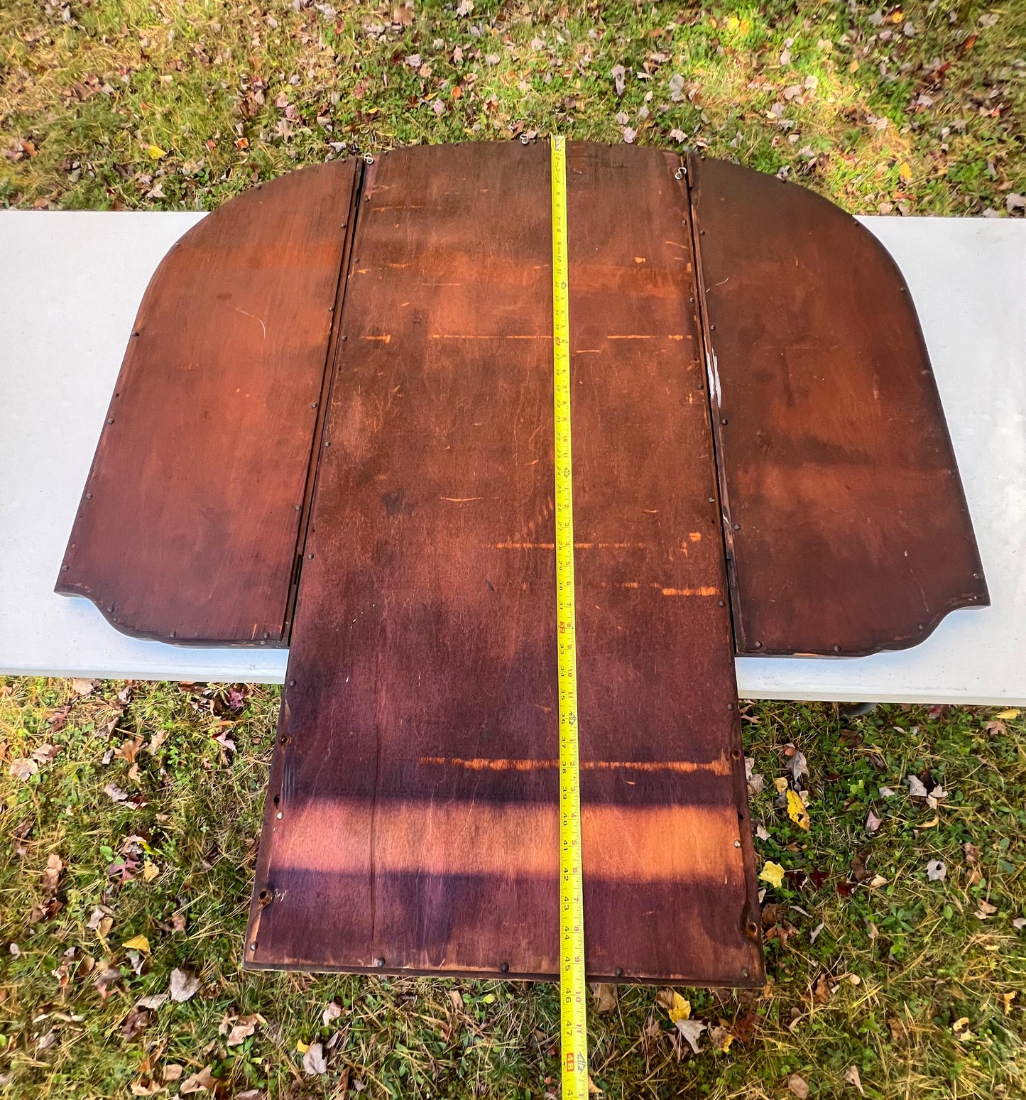 45" Tall Antique Solid Wood Mirror – Original Glass & Hardware - Very heavy