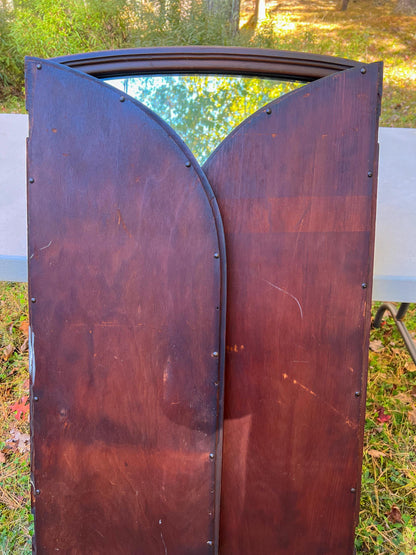 45" Tall Antique Solid Wood Mirror – Original Glass & Hardware - Very heavy