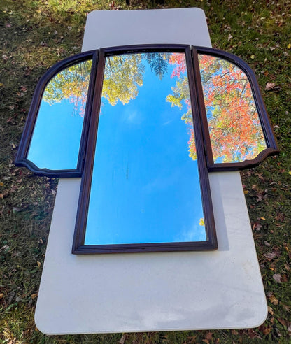 45" Tall Antique Solid Wood Mirror – Original Glass & Hardware - Very heavy