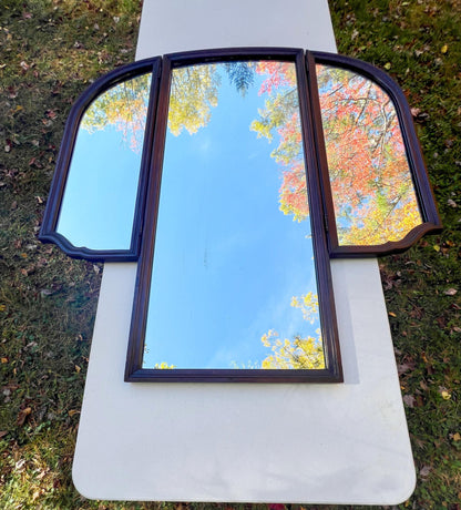 45" Tall Antique Solid Wood Mirror – Original Glass & Hardware - Very heavy