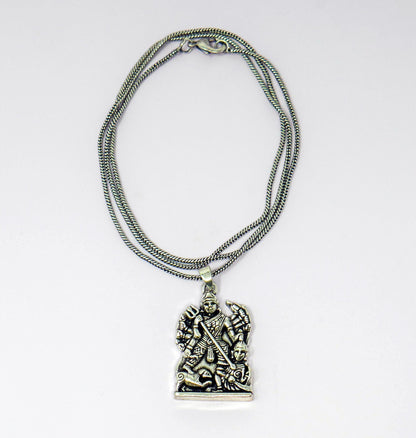 Durga Maa Brass Pendant Necklace • Hindu Goddess Spiritual Protection Jewelry