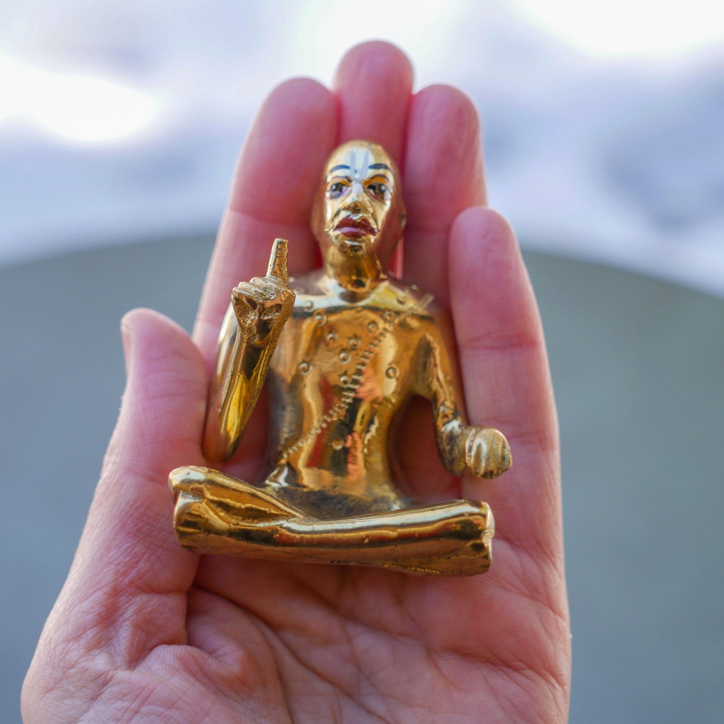 Vintage A.C. Bhaktivedanta Swami Prabhupada Murti Statue with Vyasasana & Clothes