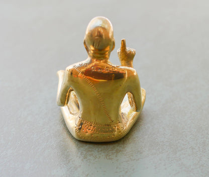 Vintage A.C. Bhaktivedanta Swami Prabhupada Murti Statue with Vyasasana & Clothes