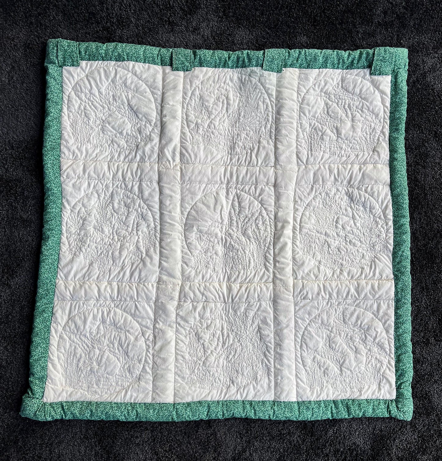 39"x39" Vintage Handcrafted Wildlife Embroidered Quilt Wall Hanging