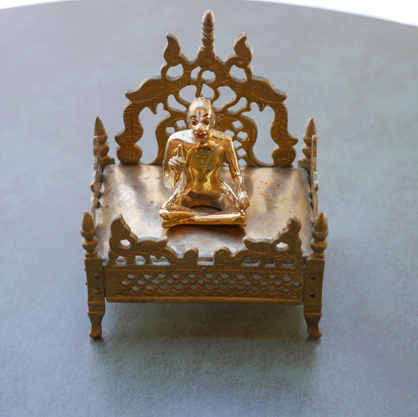 Vintage A.C. Bhaktivedanta Swami Prabhupada Murti Statue with Vyasasana & Clothes