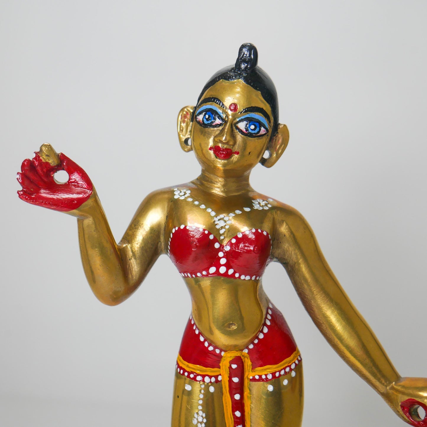 9" Gorgeous Vintage Sri Sri Radha Krishna Murti Statues With Dresses and Jewelry