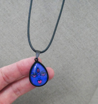 Handmade Kali Maa Pendant Necklace | Unisex Spiritual Protection Charm Jewelry Gift