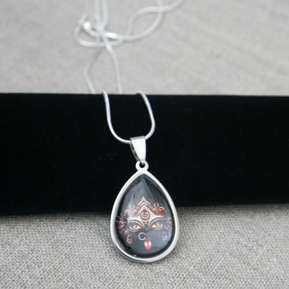 20" Hindu Kali Maa Pendant Necklace | Spiritual Protection Amulet Jewelry Gift