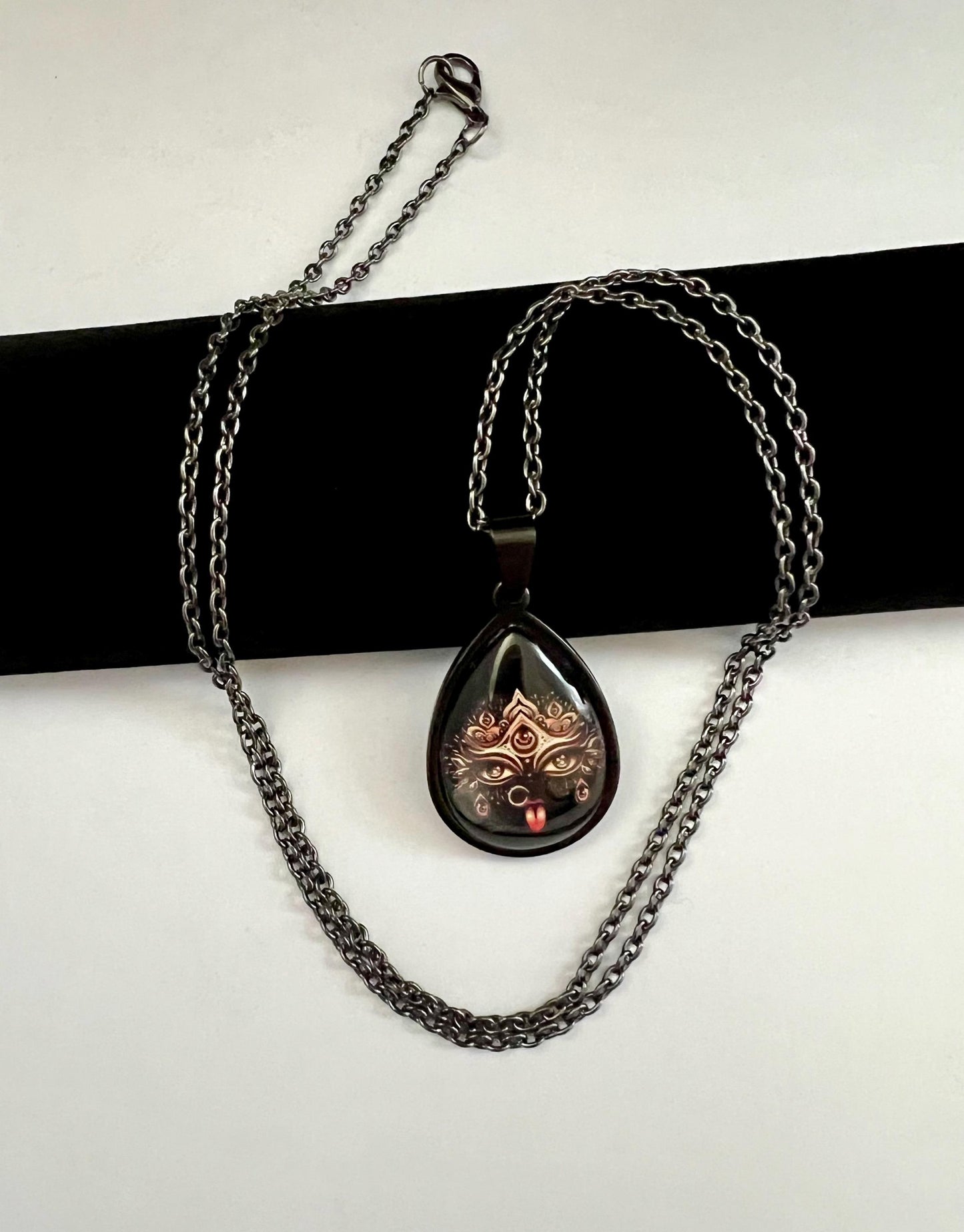 24" Hindu Kali Maa Pendant Necklace | Spiritual Protection Amulet Jewelry Gift