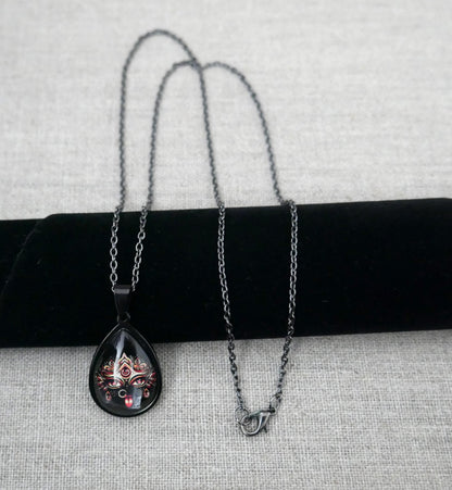 24" Hindu Kali Maa Pendant Necklace | Spiritual Protection Amulet Jewelry Gift