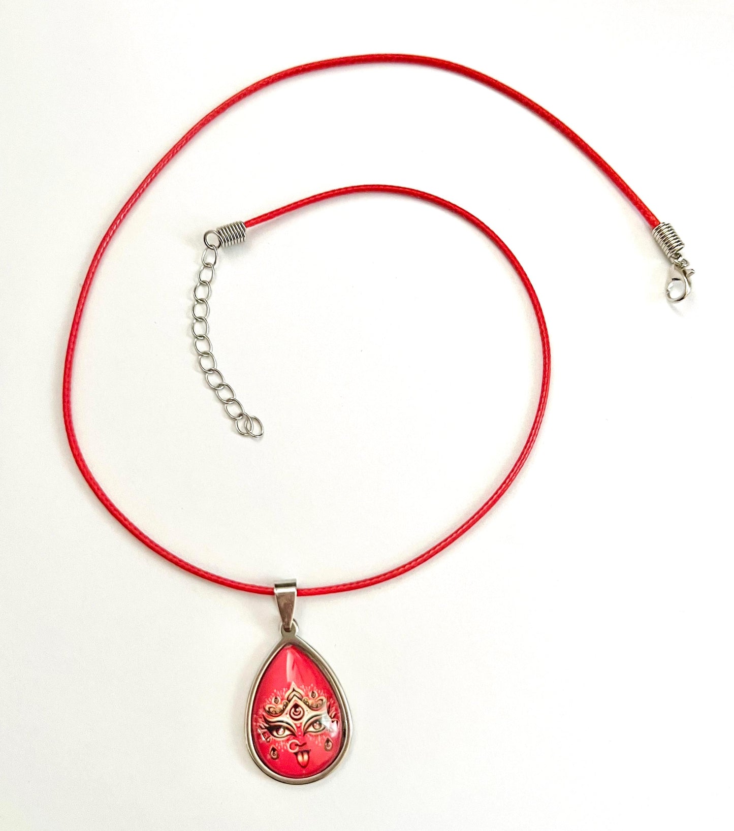 18" Handmade Kali Maa Pendant Necklace | Spiritual Protection Amulet Jewelry Gift