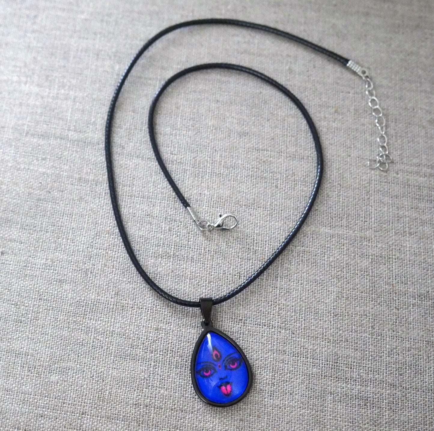Handmade Kali Maa Pendant Necklace | Unisex Spiritual Protection Charm Jewelry Gift