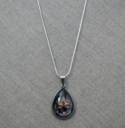 20" Hindu Kali Maa Pendant Necklace | Spiritual Protection Amulet Jewelry Gift