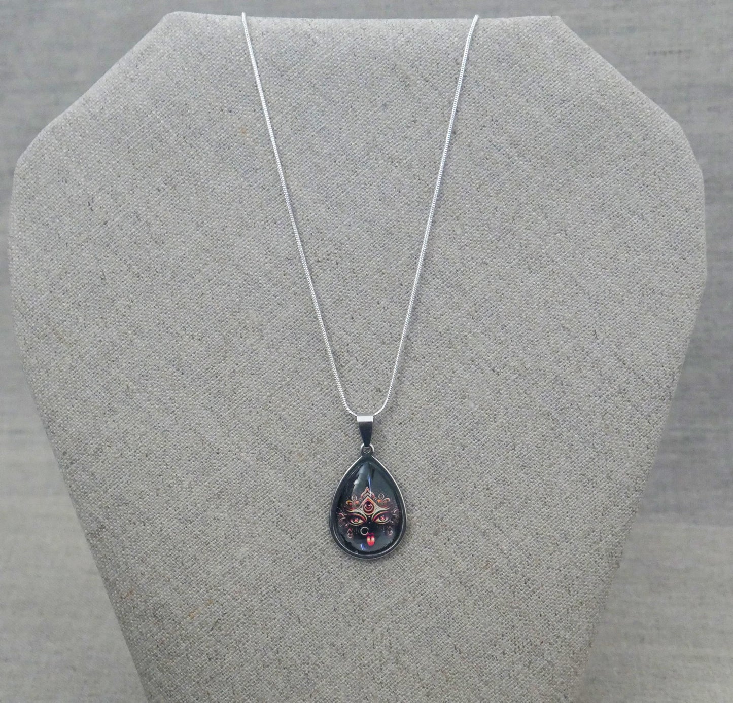 20" Hindu Kali Maa Pendant Necklace | Spiritual Protection Amulet Jewelry Gift
