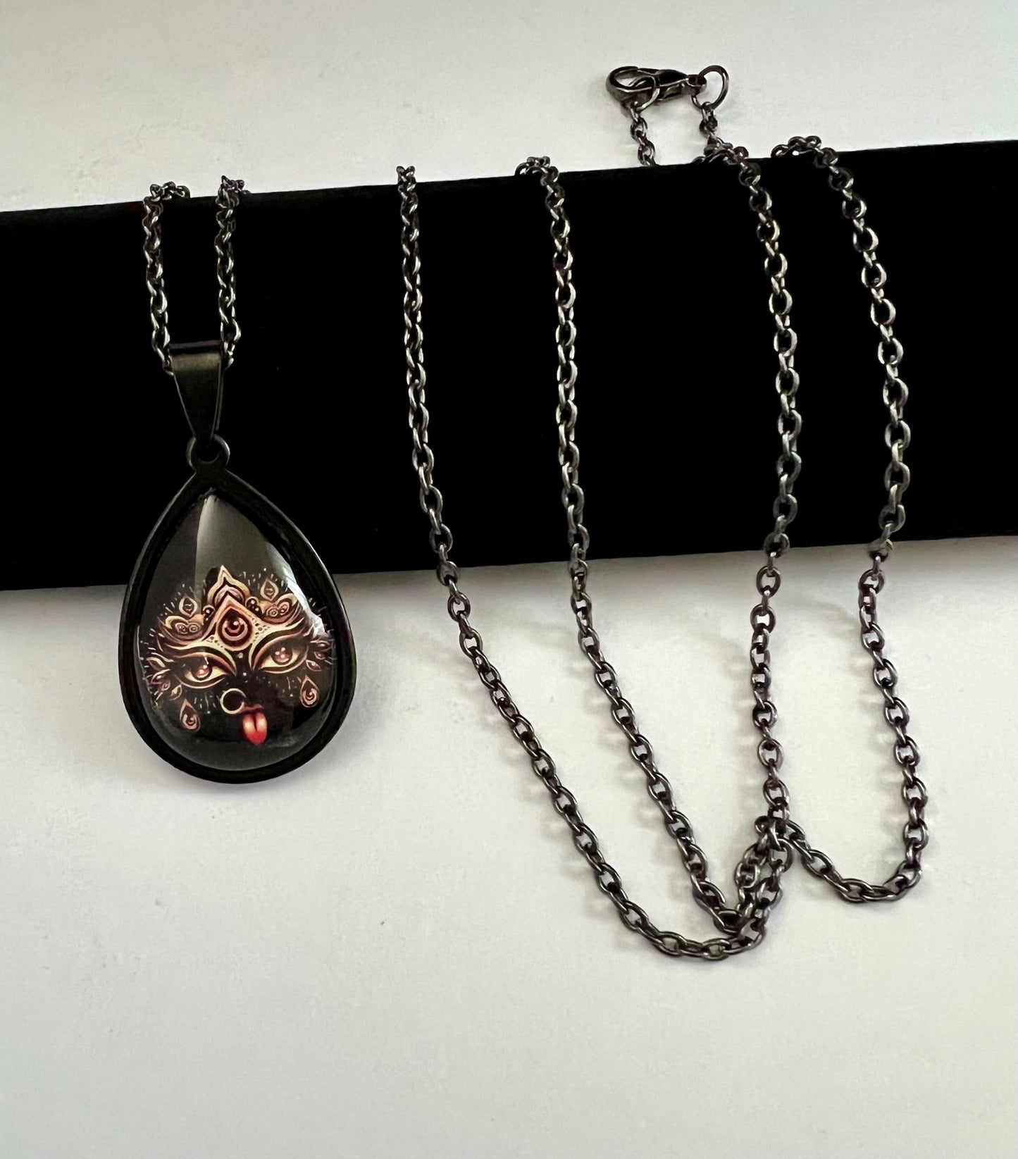 24" Hindu Kali Maa Pendant Necklace | Spiritual Protection Amulet Jewelry Gift