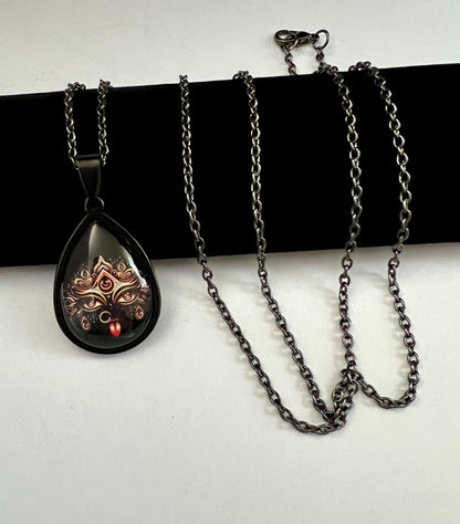 24" Hindu Kali Maa Pendant Necklace | Spiritual Protection Amulet Jewelry Gift