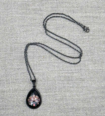 24" Hindu Kali Maa Pendant Necklace | Spiritual Protection Amulet Jewelry Gift