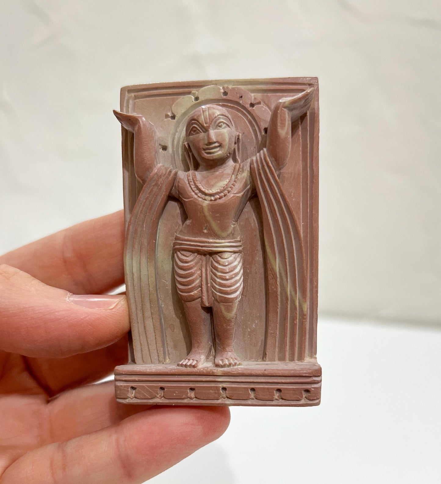 3" Miniature Chaitanya Mahaprabhu Statue Figurine  | Gaura Devotional Hindu Art