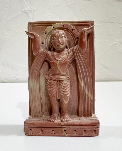 3" Miniature Chaitanya Mahaprabhu Statue Figurine  | Gaura Devotional Hindu Art
