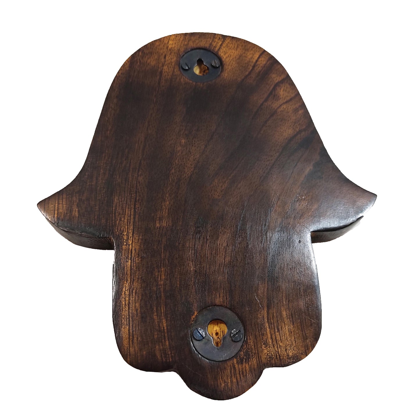 Hand Carved Wooden Hamsa Wall Hanging | Hamsa Hand with Evil Eye | Protection Symbol