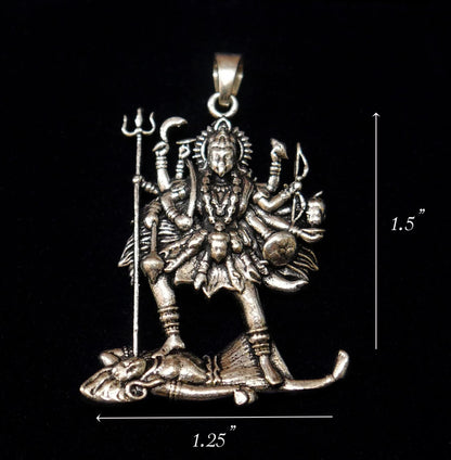 Kali Maa Pendant | Hindu Goddess Kali Standing on Shiva Spiritual Jewelry Gift | Divine Feminine Protection Amulet