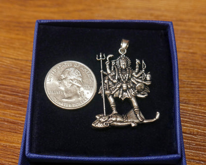 Kali Maa Pendant | Hindu Goddess Kali Standing on Shiva Spiritual Jewelry Gift | Divine Feminine Protection Amulet
