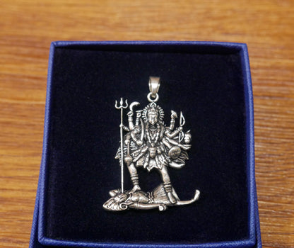 Kali Maa Pendant | Hindu Goddess Kali Standing on Shiva Spiritual Jewelry Gift | Divine Feminine Protection Amulet