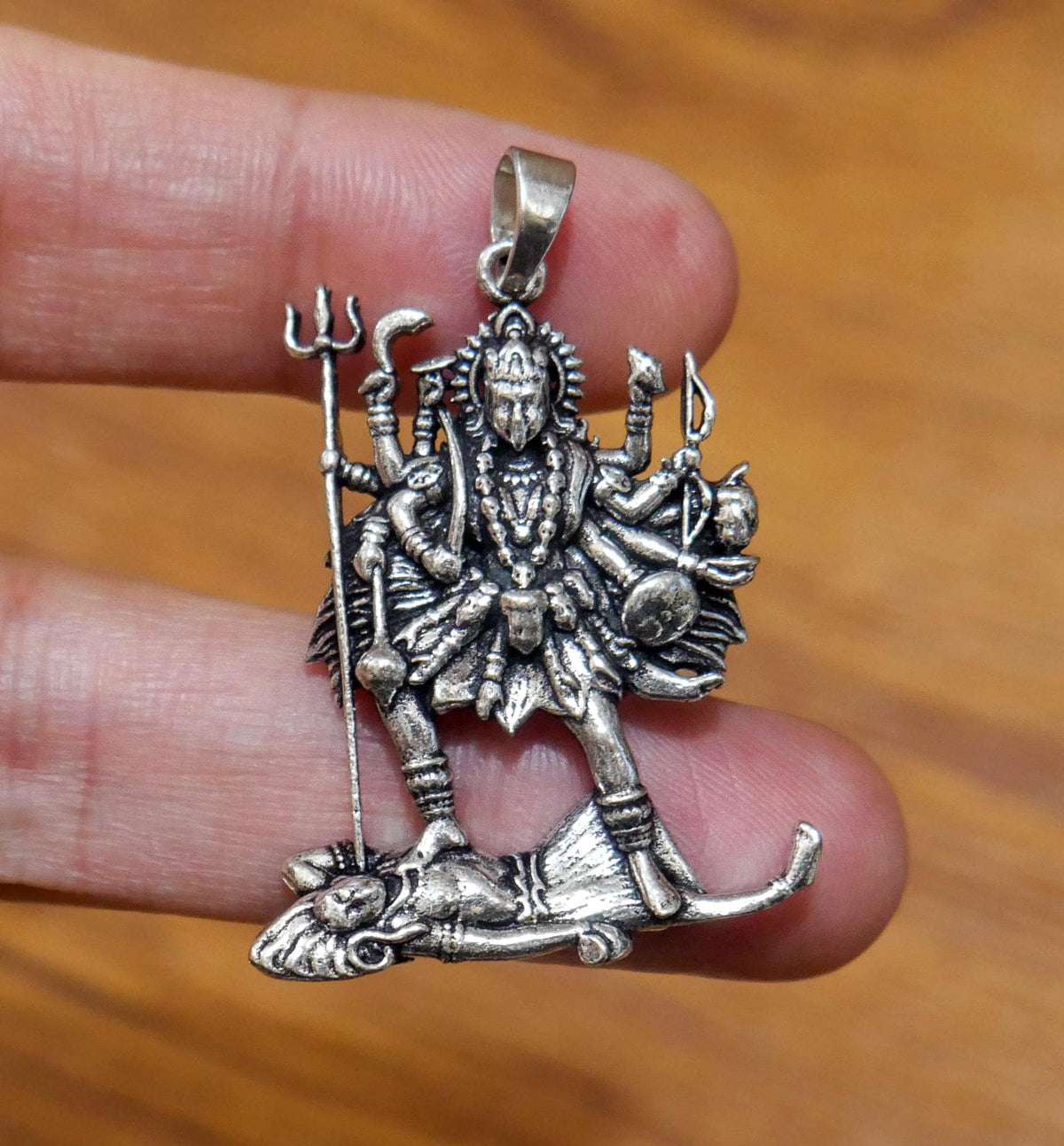 Kali Maa Pendant | Hindu Goddess Kali Standing on Shiva Spiritual Jewelry Gift | Divine Feminine Protection Amulet