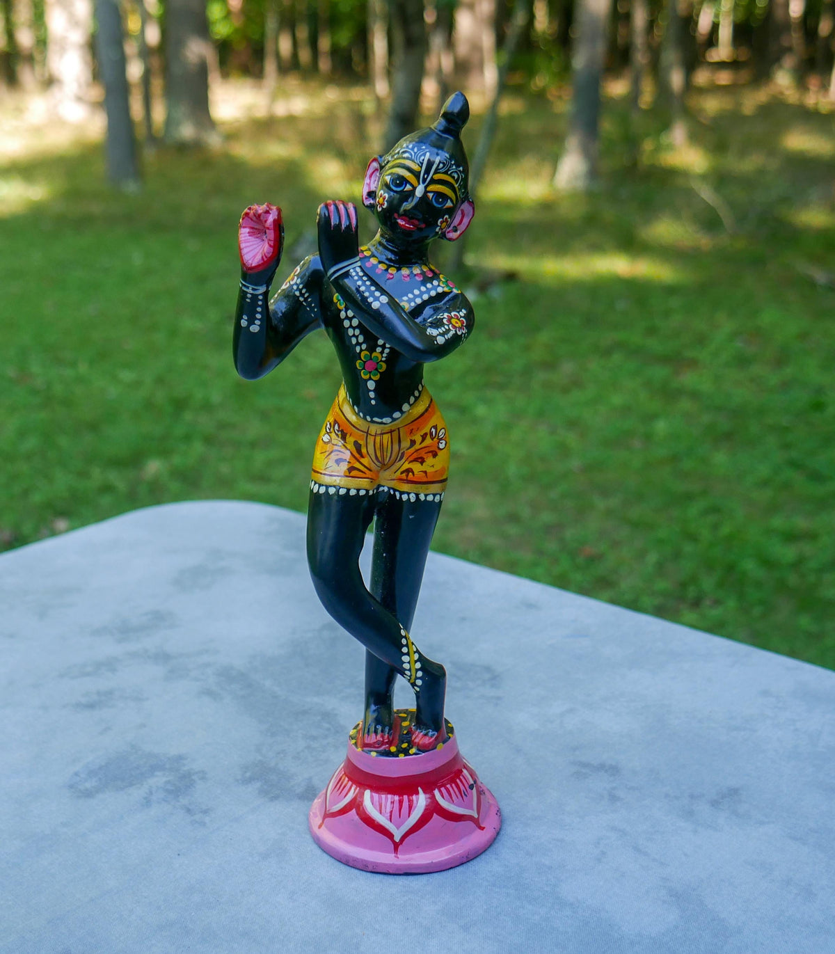 Vintage Brass Sri Sri Radha Krishna Murti Statues | Hindu God Deity