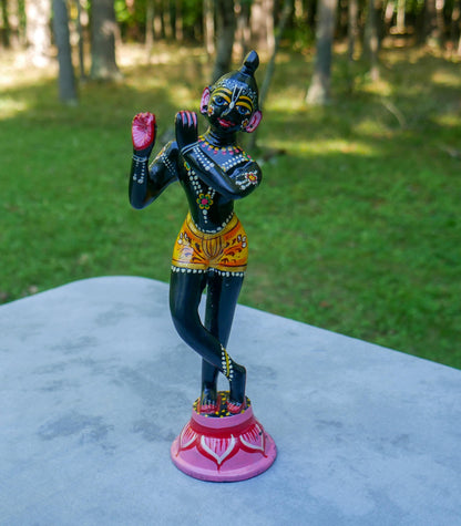Vintage Brass Sri Sri Radha Krishna Murti Statues | Hindu God Deity