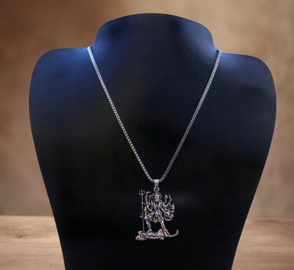 Kali Maa Necklace • Silver Plated Brass Pendant • Hindu Goddess Jewelry • Spiritual Gift (Copy)