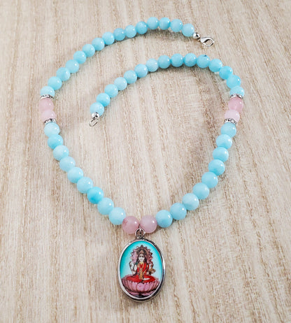 Lakshmi Necklace | Handmade Mother Goddess Jewelry | Unique Gift 18.5"