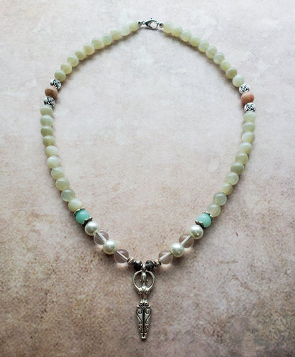 Spiral Goddess Necklace Gemstone