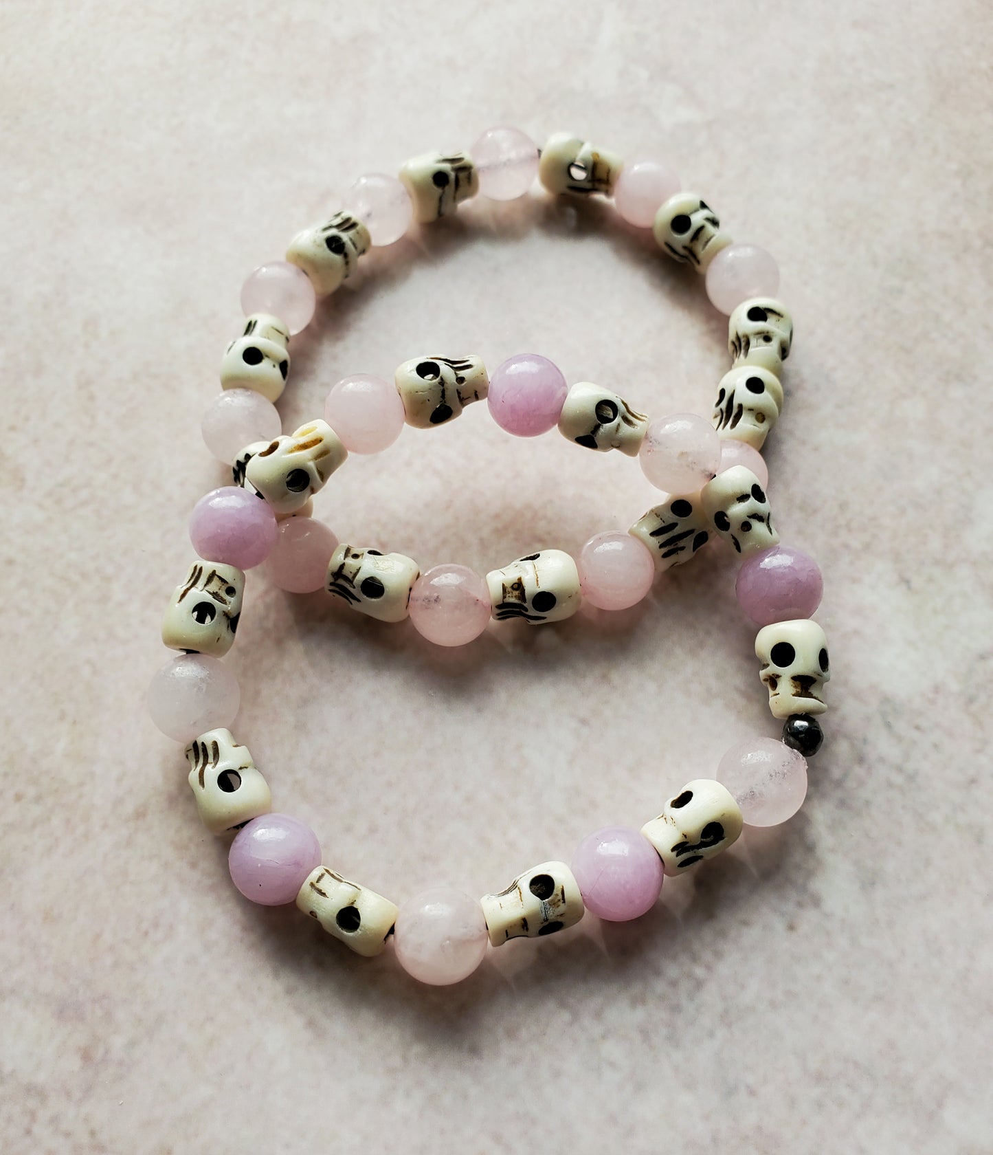 Kali Bracelet Set | Hindu Goddess Skull Beads Gemstone Jewelry Gift Set
