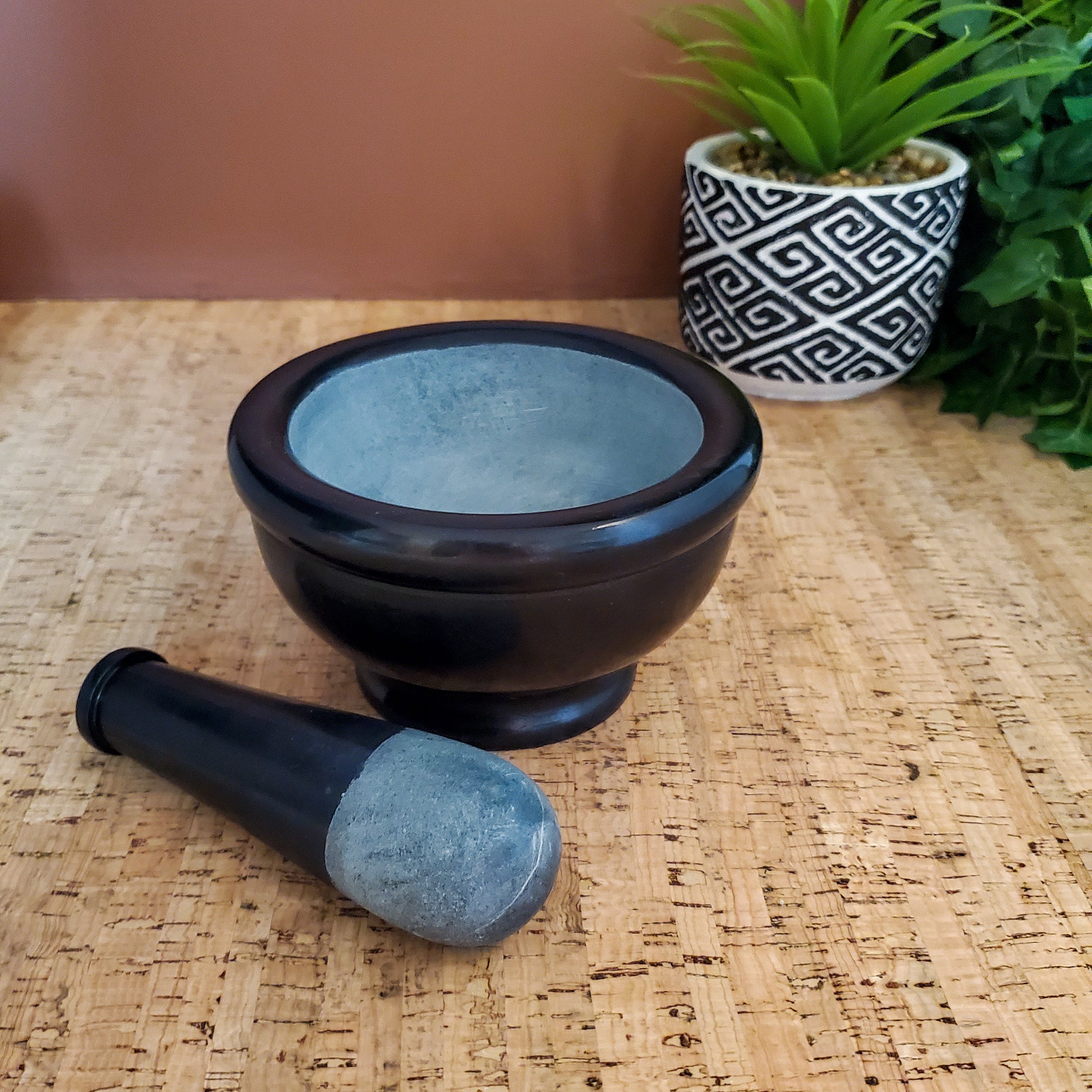Green Marble Mortar and Pestle Set 5
