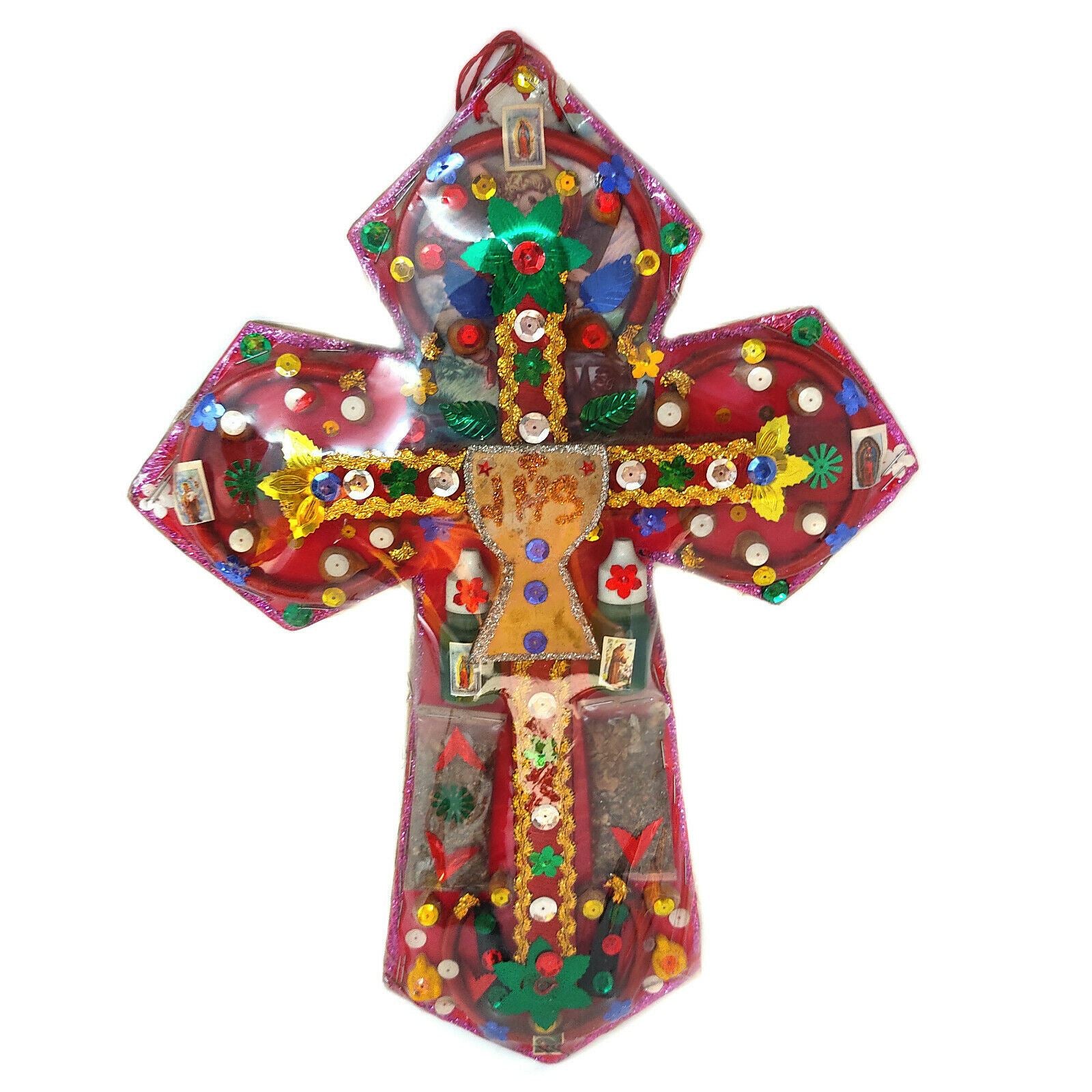 Secret Virtuous Cross JHS Herradura amulet