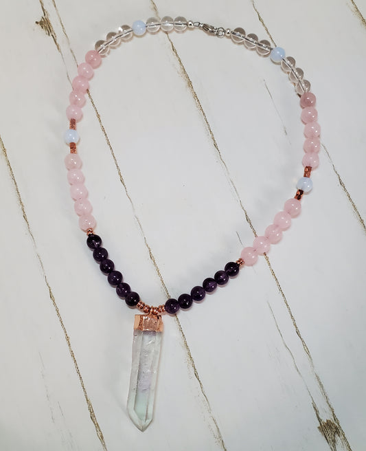 Gemstone Crystal Quartz Necklace