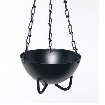 Hanging Black Cauldron Large Smudging Pot Coal Resin Incense Sage Burner