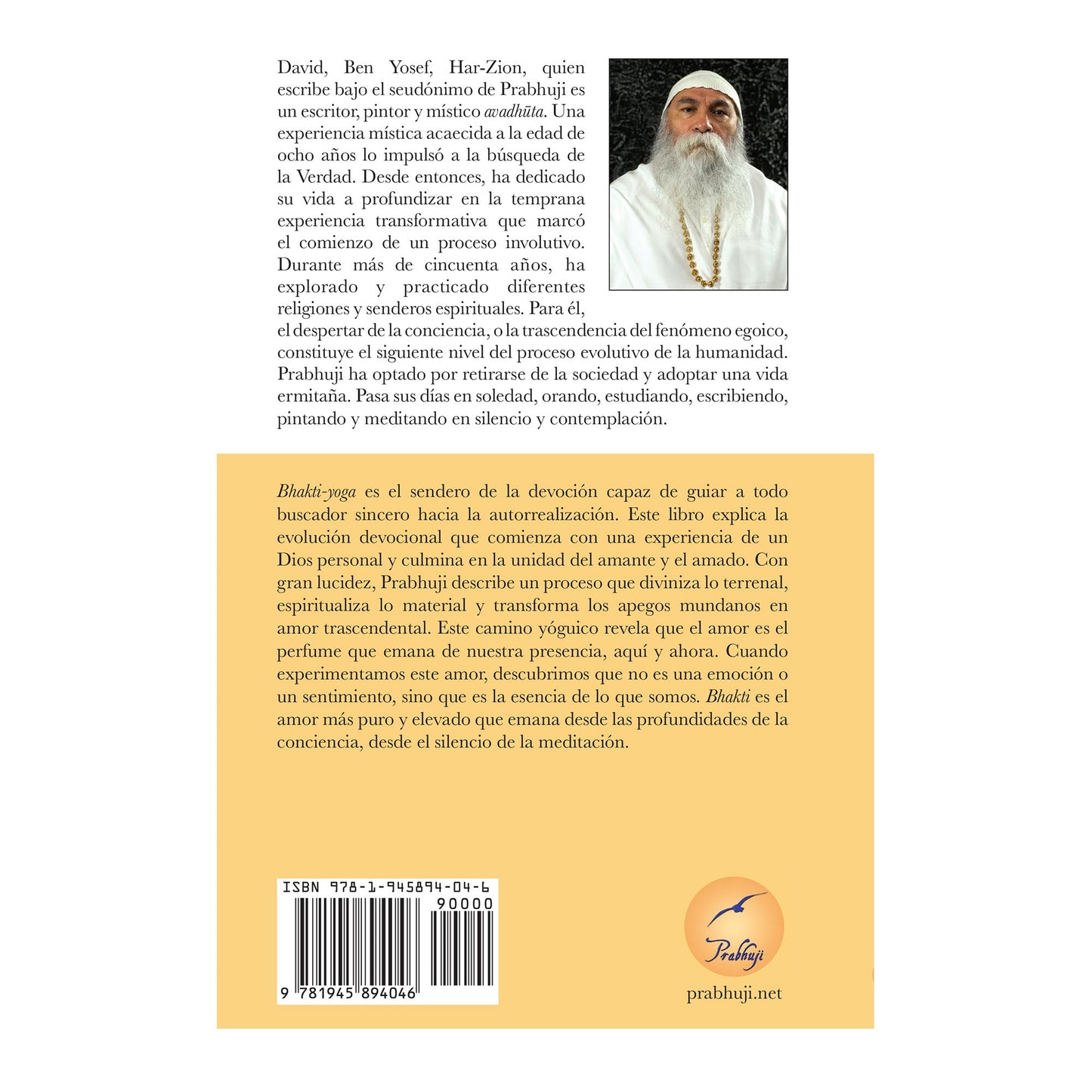 Book Bhakti yoga - El sendero del amor con Prabhuji (Hard cover - Spanish)