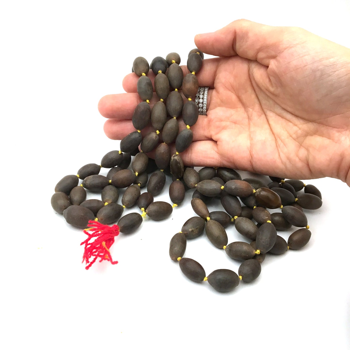 Lotus Seed Knotted Prayer Mala Beads Chanting Japa -108 Prayer Beads Handmade 40