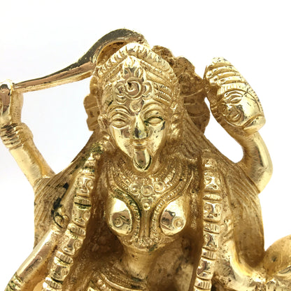 Gold-Plated India Goddess Kali Mata Divine Mother Statue Idol 5.75” -Handcrafted