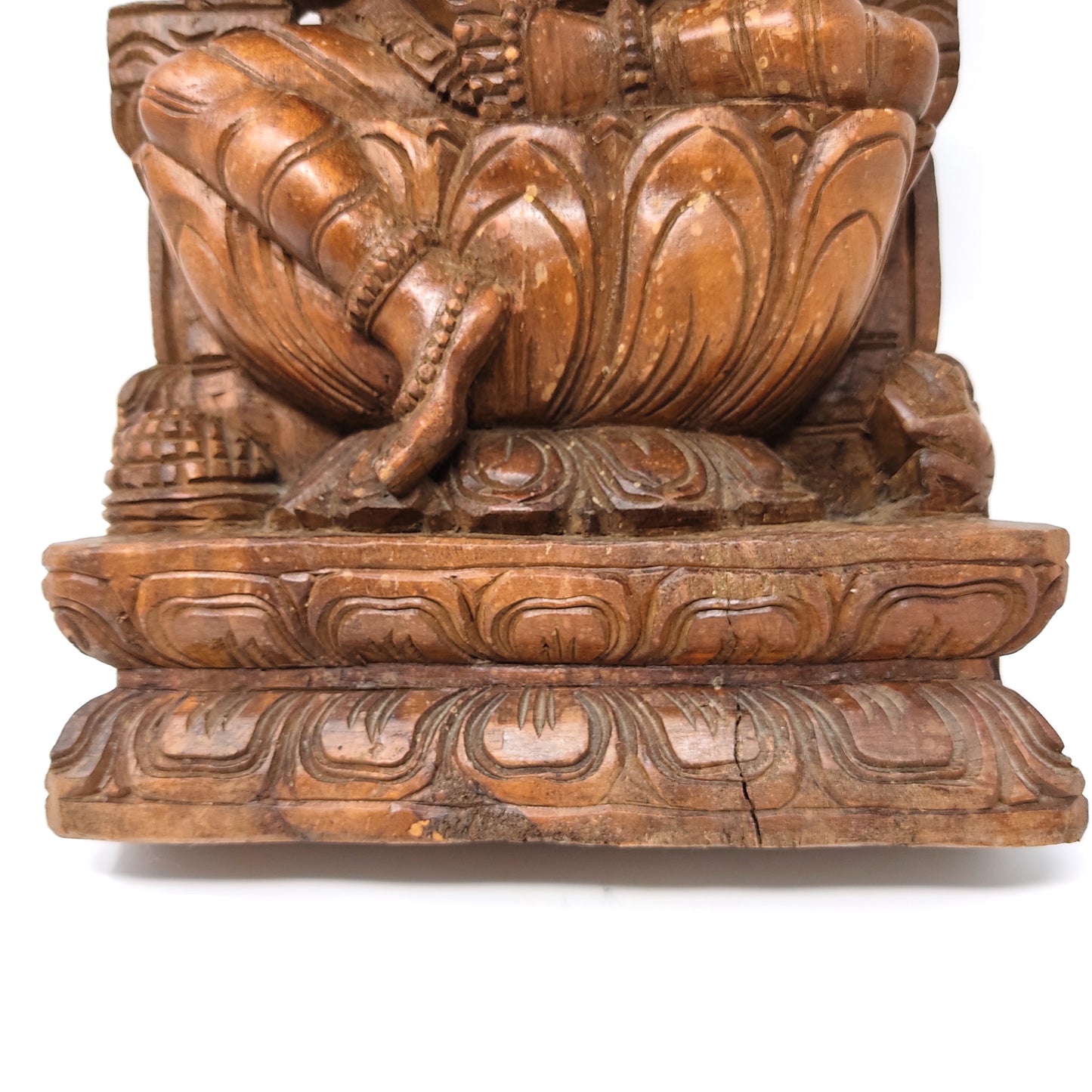 Vintage Ganesh Wood Carving Wall Hanging -  Hindu Elephant God Wall Decor  18"