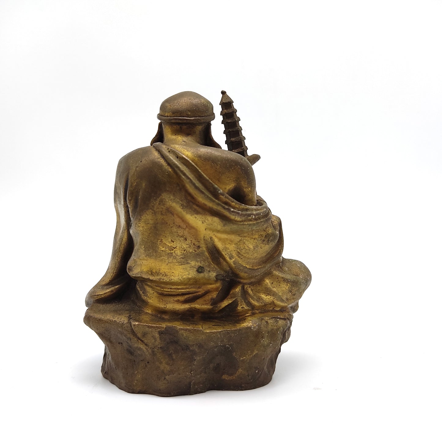 Tibetan Chinese Subinda Arhat Raised Pagoda Lohan Luohan Buddha 4.5"