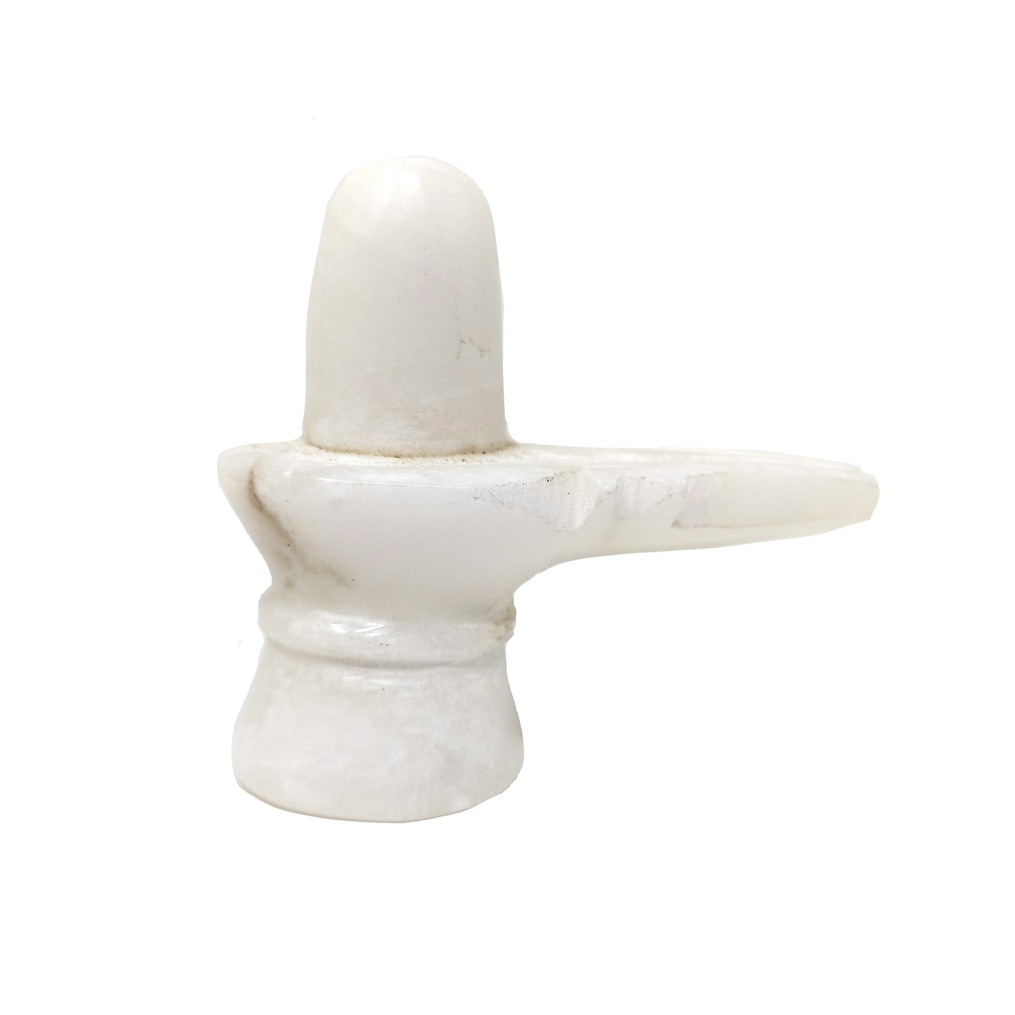 Handmade 100% White India Marble India Siva Shiva Lingam Idol Statue 2.5" Long