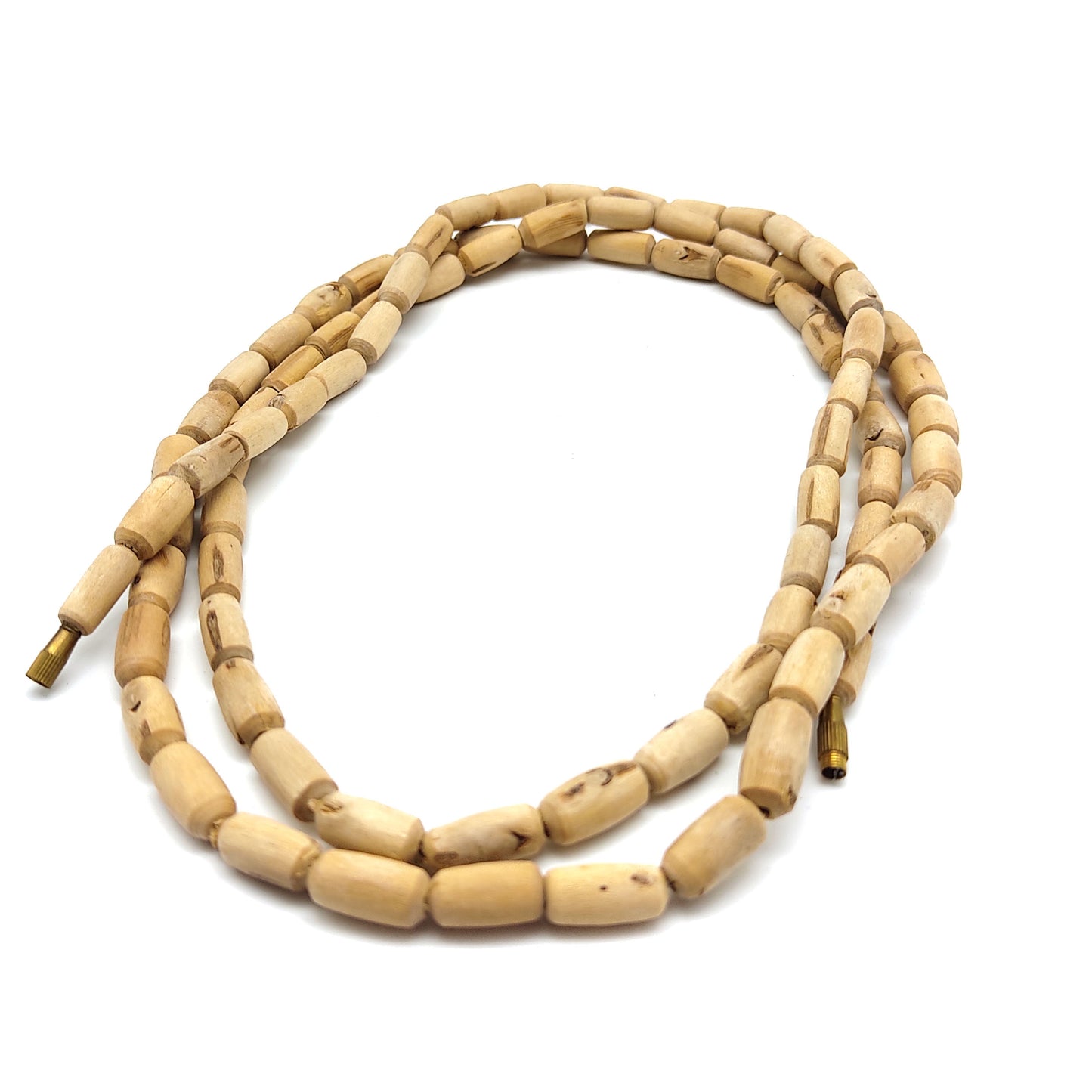 India Kunti Kanthi Tulasi Tulsi Handcrafted Holy Beads Necklace 100% Natural 49.5"